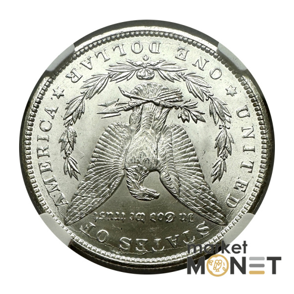 Срібна монета 1 долар 1899 р. США 900 долар Моргана монетний двіру "О" - Новий Орлеан (Луїзіана), в слабі MS 64