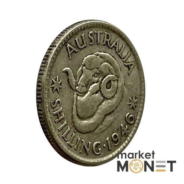 Сріба монета 1 шилінг 1963 рік Австралія 500 5.65 г. Король Георг VI