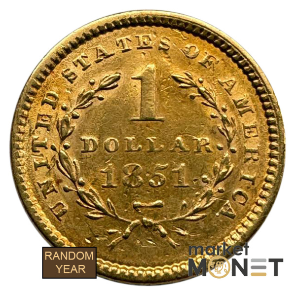 Золота монета 1 долар США 900 1,67 г. Голова Свободи