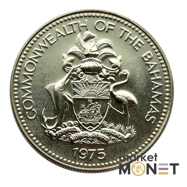 Срібна монета 1 долар 1966 року Багамські острови 800 Королева Єлизавета II