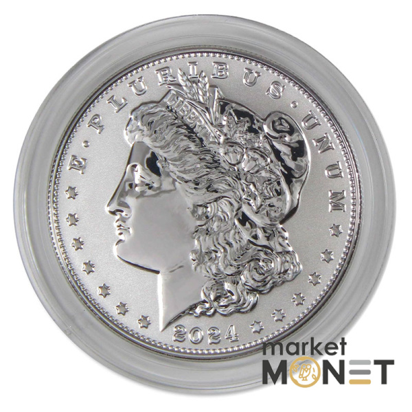 Набір з двох срібних монет 1 долар 2024 «Морган та долар Миру»