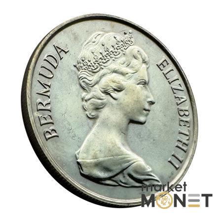 Монета 25 центів 1984 Бермудські Острови Королева Єлизавета II (4.21) Proof