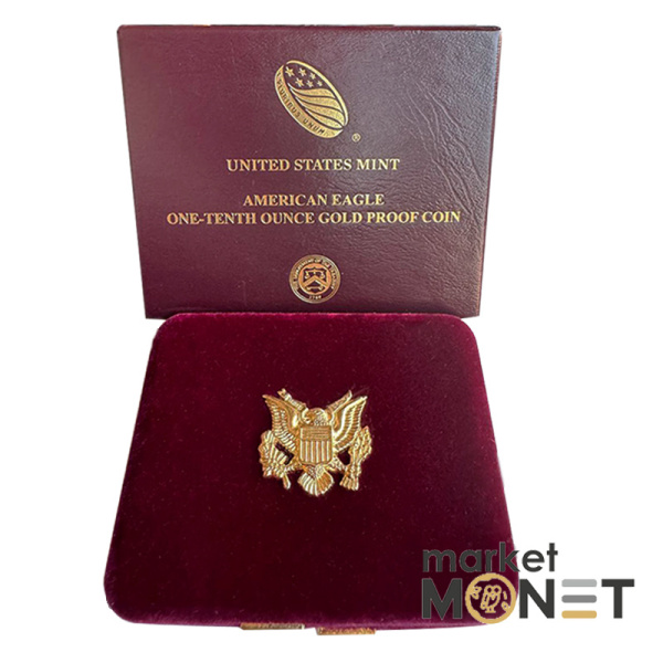 Золота монета 5 доларів 2020 США 1/10 oz Американський Орел