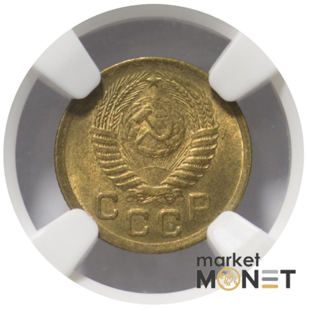 Монета 1 копійка 1950 СРСР  в слабі MS 65