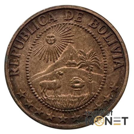 Монета 5 сентаво 1970 рік Болівія 1,7 г. (1)