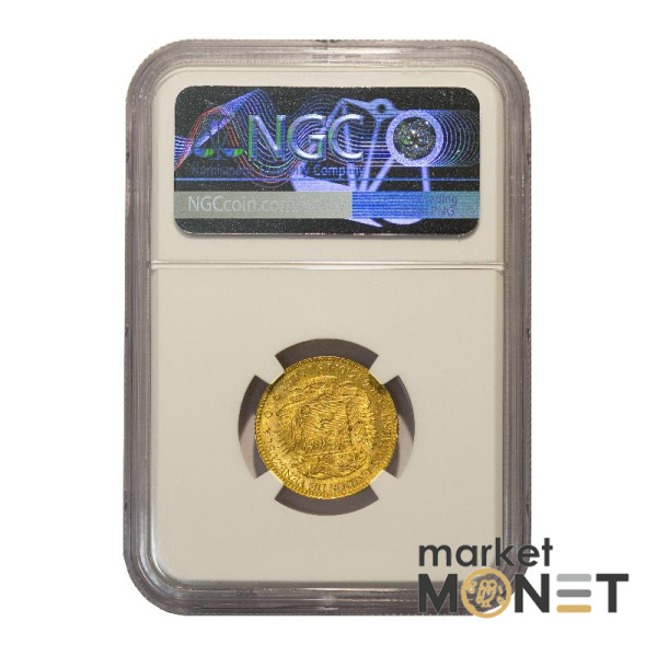 Золота монета 20 боліварів 1911 року Венесуела у слабкі MS 64 Золота монета 20 боліварів 1911 року Венесуела у слабкі MS 64