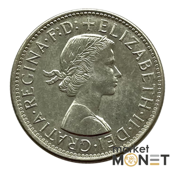 Срібна монета 1 флорін 1954 року Австралія 500 11.31 г. Королівський візит