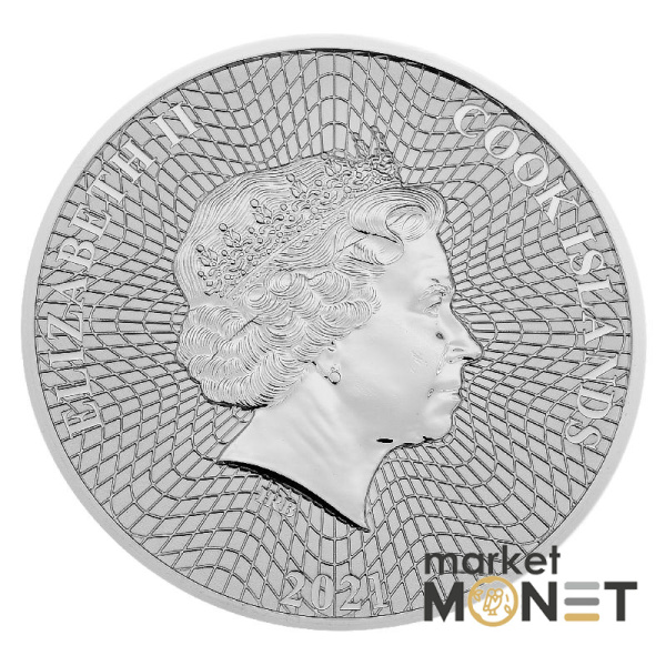 Срібна монета 1 долар 2021 Острови Кука 999 1 Oz Морська зірка