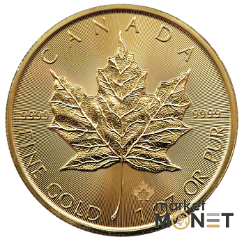 Золота монета 50 доларів Кленовий лист 2021 Канада Золота монета 50 доларів Кленовий лист 2021 Канада