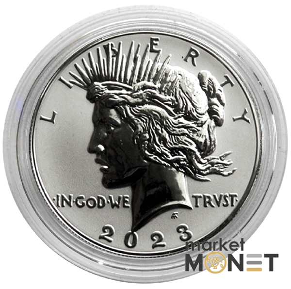 Набір з двох срібних монет 1 долар 2023 «Морган та долар Миру»