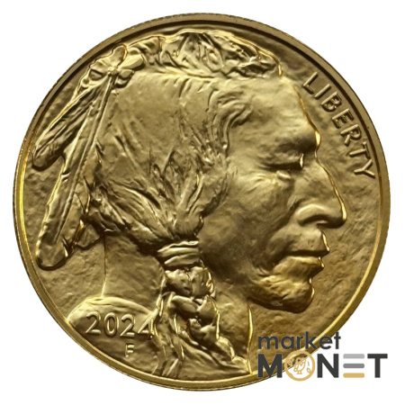 Золота монета 50 доларів 2024 США 9999 1oz Американський бізон