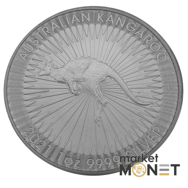 Срібна монета 1 долар 2021 Австралія 999 1 Oz Австралійський кенгуру