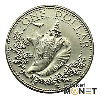 Срібна монета 1 долар 1966 року Багамські острови 800 Королева Єлизавета II