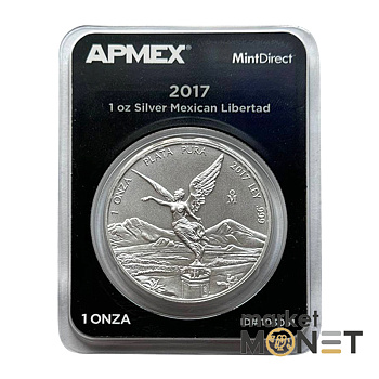 Срібна монета 1 оz 2017 Мексика Libertad APMEX