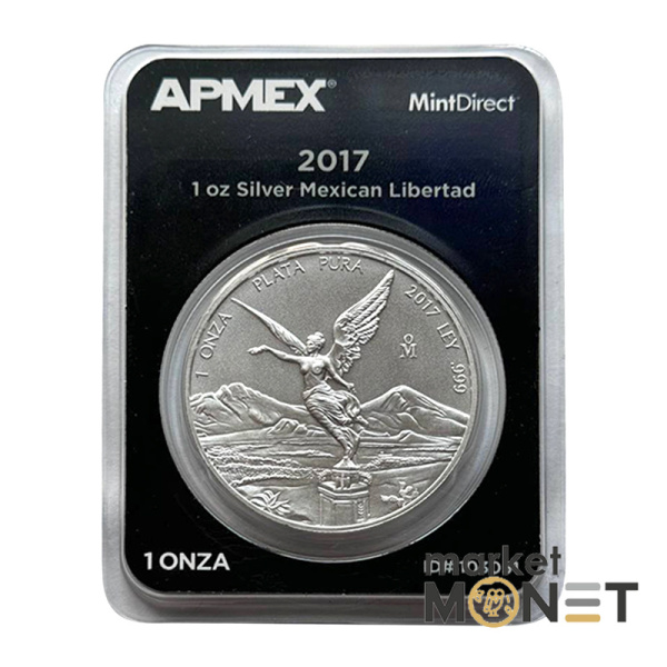 Срібна монета 1 оz 2017 Мексика Libertad APMEX