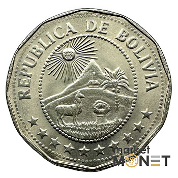 Монета 25 сентаво 1972 рік Болівія 3,5 г. (1)