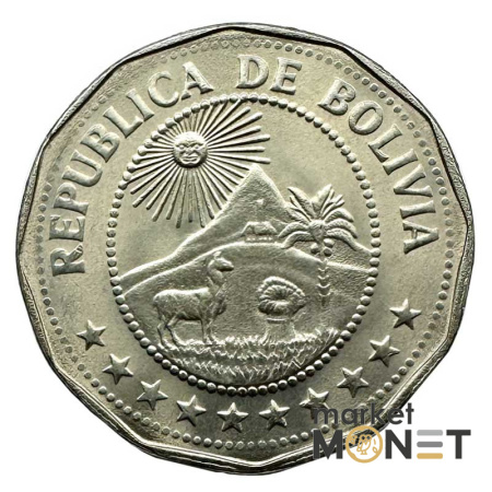 Монета 25 сентаво 1972 рік Болівія 3,5 г. (1)