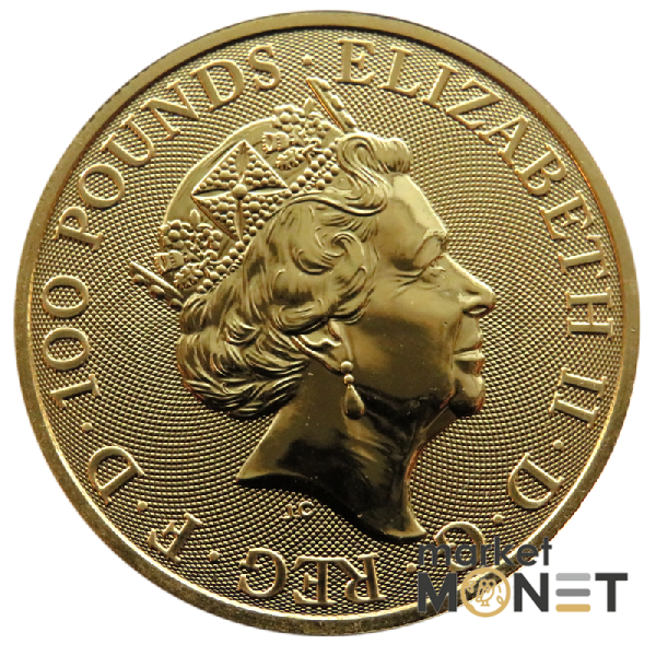 Золота монета 100 фунтів 2022 Великобританія 9999 1 Oz Лев Англії королівські звірі Тюдорів Золота монета 100 фунтів 2022 Великобританія 9999 1 Oz Лев Англії королівські звірі Тюдорів