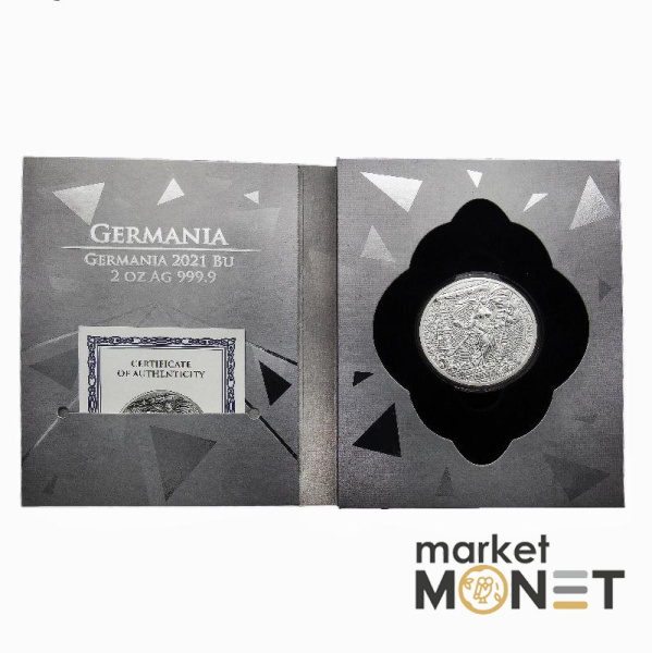 Срібна монета 10 марок 2021 Німеччина 999 2 Oz Германія