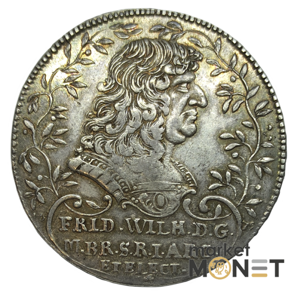 Срібна монета 1 талер 1679 року Фрідріх Вільгель RR Берлін Німеччина
