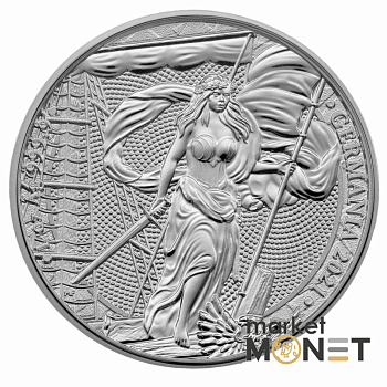 Срібна монета 5 марок 2021 Німеччина 999 1 Oz Германія