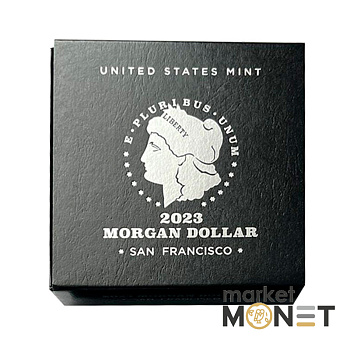 Срібна монета 1 долар 2023 рік, США. Morgan Silver Dollar 2023