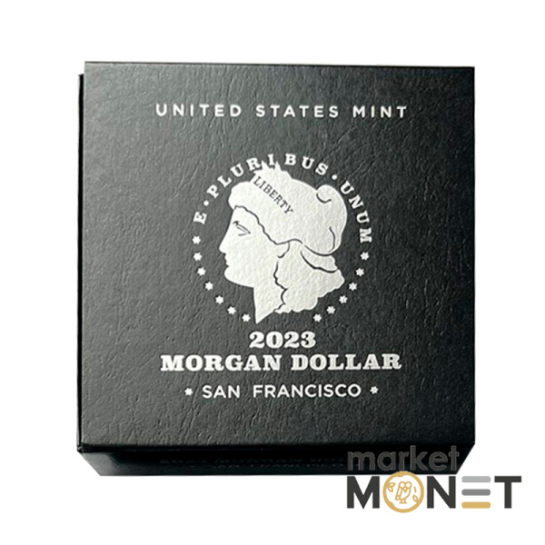 Срібна монета 1 долар 2023 рік, США. Morgan Silver Dollar 2023