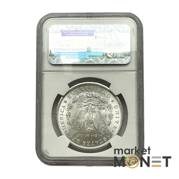 Срібна монета 1 долар 1899 р. США 900 долар Моргана монетний двіру "О" - Новий Орлеан (Луїзіана), в слабі MS 64