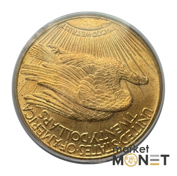 Золота монета 20 доларів 1924 США 900 33.5 г. у слабі MS 64