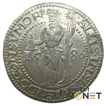 Срібна монета 1 талер 1586 Брауншвейг Німеччина