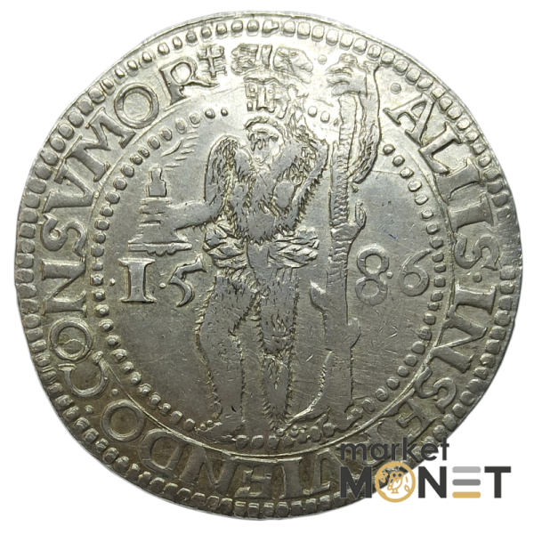 Срібна монета 1 талер 1586 Брауншвейг Німеччина