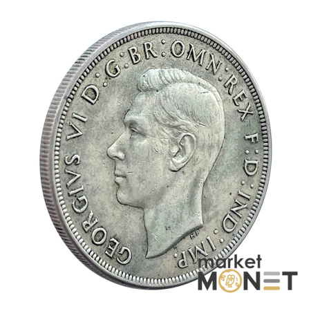 Срібна монета 1 крона 1937 рік Австралія 925 №1