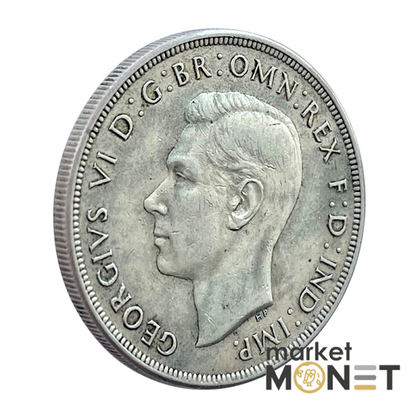 Срібна монета 1 крона 1937 рік Австралія 925 №1