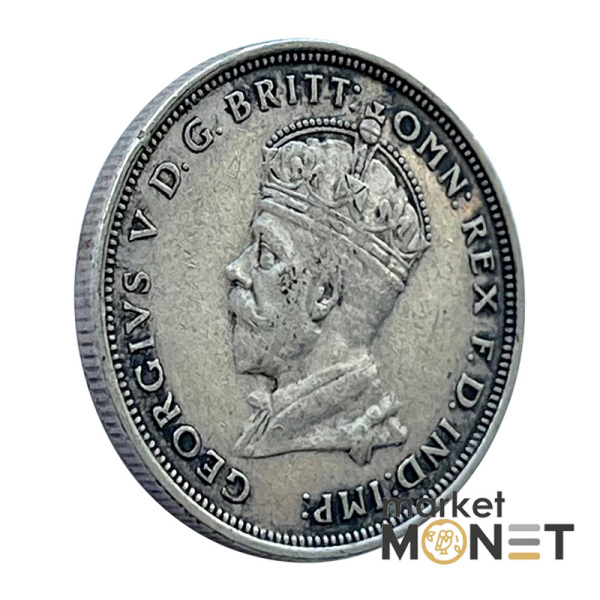 Срібна монета 1 флорін 1927 року Австралія 925 Відкриття будівлі парламенту в Канберрі