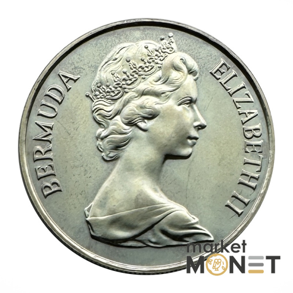 Монета 25 центів 1984 Бермудські Острови Королева Єлизавета II (4,11) Proof