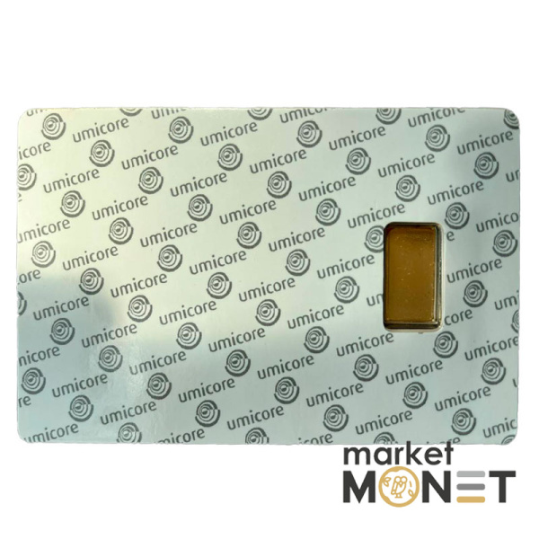 Золотий злиток 5 грамів umicore Золотий злиток 5 грамів umicore