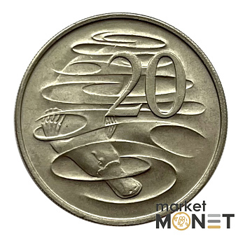 Монета 20 центів 1967 року Австралія 11.3 г Королева Єлизавета II