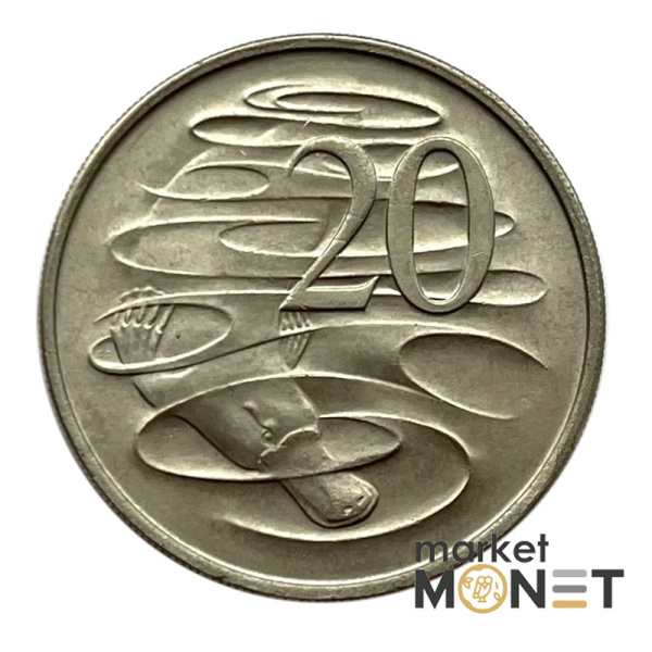 Монета 20 центів 1967 року Австралія 11.3 г Королева Єлизавета II