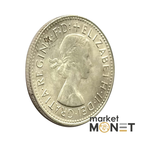 Сріба монета 1 шилінг 1963 рік Австралія 500 5.65 г. Королева Елизавета II