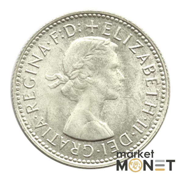 Сріба монета 1 шилінг 1962 рік Австралія 500 5.65 г. Королева Елизавета II