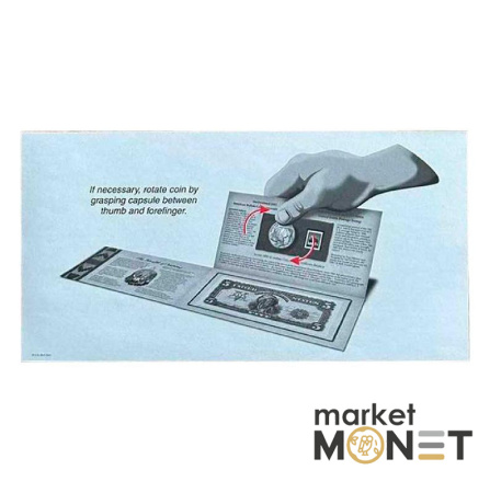 Набір срібна монета 1 долар 2001 та банкнота 5 доларів 1899,  «Американський бізон».