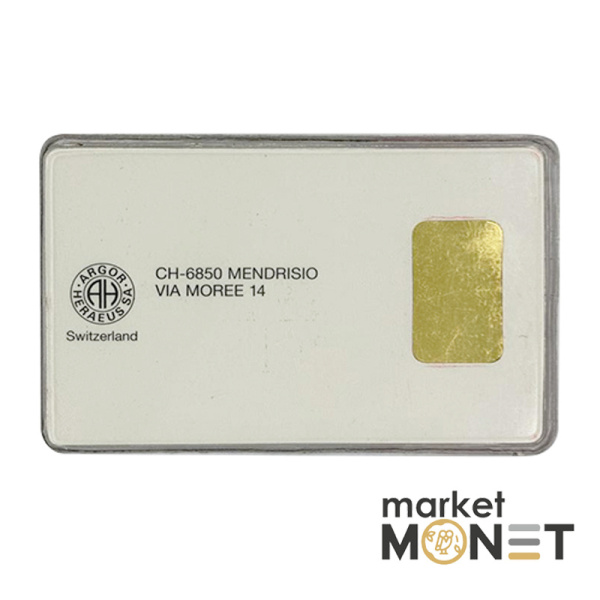 Золотий злиток 2 грами ARGOR-HERAEUS Золотий злиток 2 грами ARGOR-HERAEUS