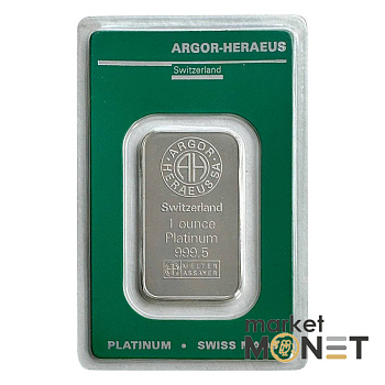Платиновий злиток 1 oz  ARGOR-HERAEUS