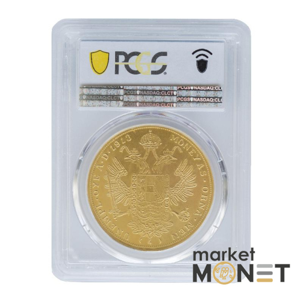 Золота монета 4 дукати (R) 1913 Єгипет в слабі MS 61 Золота монета 4 дукати (R) 1913 Єгипет в слабі MS 61