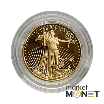 Золота монета 5 доларів 2020 США 1/10 oz Американський Орел