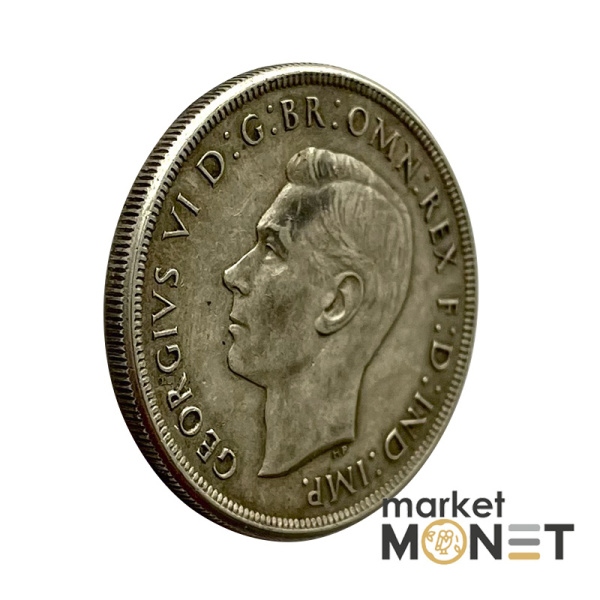 Срібна монета 1 крона 1937 рік Австралія 925 28.28 г.