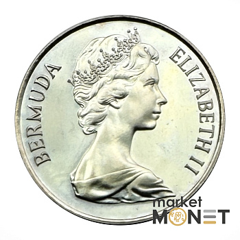 Монета 25 центів 1984 Бермудські Острови Королева Єлизавета II (4.13) Proof