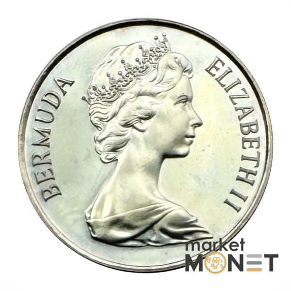 Монета 25 центів 1984 Бермудські Острови Королева Єлизавета II (4.13) Proof
