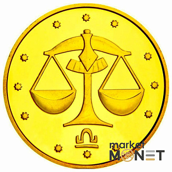 Золота монета 2 грн "Терези" 2008 Україна