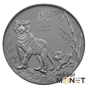 Срібна монета 1 долари 2022 Австралія 999 1 Oz Рік Тигра